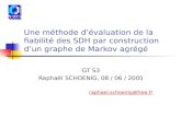 Une méthode dévaluation de la fiabilité des SDH par construction dun graphe de Markov agrégé GT S3 Raphaël SCHOENIG, 08 / 06 / 2005 raphael.schoenig@free.fr.