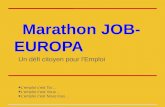 Marathon JOB- EUROPA Un défi citoyen pour l'Emploi L'emploi c'est Toi... L'emploi c'est Vous... L'emploi c'est Nous tous...