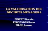 LA VALORISATION DES DECHETS MENAGERS ZINETTI Romain FERNANDES Bruno PILCH Laurent.