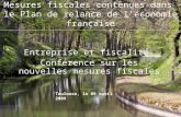 1 Toulouse, le 09 avril 2009 Mesures fiscales contenues dans le Plan de relance de léconomie française Entreprise et fiscalité. Conférence sur les nouvelles.
