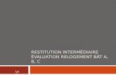 RESTITUTION INTERMÉDIAIRE ÉVALUATION RELOGEMENT BÂT A, B, C Le Frene.