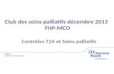 Couverture DACCRF DIR2FA -Pole établissement Club des soins palliatifs décembre 2013 FHP-MCO Contrôles T2A et Soins palliatifs.