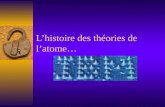 Lhistoire des théories de latome…. Lorigine de latome Le mot "atome" vient du grec "a-tomos" qui veut dire indivisible- Démocrite croyait que la matière.