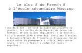 Le bloc 8 de French 8 à lécole sécondaire Moscrop Vue de lest – on voit la salle polyvalente (à gauche), les salles de musique et de danse (au centre),