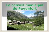 Le conseil municipal de Puyonfort. Le maire : Bernard Laguitare.