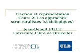 1 Election et représentation Cours 2: Les approches structuralistes (sociologiques) Jean-Benoit PILET Université Libre de Bruxelles.