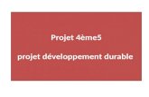 Projet 4ème5 projet développement durable. Travail sur trois grands thèmes: LES TRANSPORTS LEAU LE RECYCLAGE.