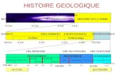 HISTOIRE GEOLOGIQUE ACCUEIL QUATRIEME PHANEROZOIQUE(CRYPTOZOIQUE)HADEEN Archéen PRECAMBRIEN 15 GA12 GA8 GA5 GA 4.8 GA4 GA3 GA2 GA1 GA570 MA 250 MA65 MA.