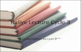 Rallye Lecture Cycle 3 Circonscription de Lyon 8 ème.