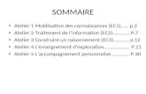 SOMMAIRE Atelier 1 Mobilisation des connaissances (EC1)…… p.2 Atelier 2 Traitement de linformation (EC2)…………. P.7 Atelier 3 Construire un raisonnement.