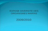EXPOSE DIVERSITE DES ORGANISMES MARINS 2009/2010