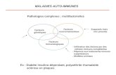 MALADIES AUTO-IMMUNES Pathologies complexes : multifactorielles Facteurs génétiques Facteurs environnementaux Facteurs Immunologiques Supposés mais non.
