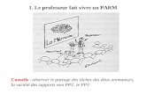 1. Le professeur fait vivre un PARM Conseils : observer le partage des tâches des deux animateurs, la variété des supports non PPT, le PPT.