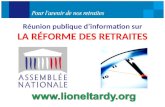 Réunion publique dinformation sur LA RÉFORME DES RETRAITES.