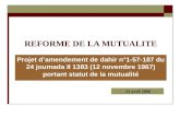 REFORME DE LA MUTUALITE Projet damendement de dahir n°1-57-187 du 24 joumada II 1383 (12 novembre 1967) portant statut de la mutualité - 22 avril 2008.