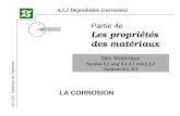 GCI 116 - Matériaux de lingénieur 4.2.2 Dégradation (corrosion) Partie 4e Les propriétés des matériaux LA CORROSION Des Matériaux Section 8.1 sauf 8.1.3.1.