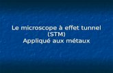 Le microscope à effet tunnel (STM) Appliqué aux métaux.