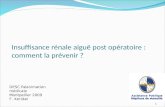 Insuffisance rénale aiguë post opératoire : comment la prévenir ? DESC Réanimation médicale Montpellier 2009 F. Xeridat 1.