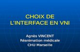 CHOIX DE LINTERFACE EN VNI Agnès VINCENT Réanimation médicale CHU Marseille.