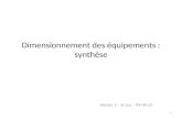Dimensionnement des équipements : synthèse Master 2 – St Luc – 09-09-22 1.