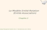 Database Management Systems 3ed, R. Ramakrishnan and J. Gehrke1 Le Modèle Entité-Relation (Entité-Association) Chapitre 2.