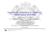 Université dOttawa - Bio 4518 - Biostatistiques appliquées © Antoine Morin et Scott Findlay 2014-06-05 09:06 1 Analyse de variance à un critère de classification.
