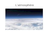 Latmosphère. Quelle est latmosphère? La grande couche de gaz qui entoure la Terre Elle contient les gaz suivants: –78% Azote –21% Oxygène –1% Autre (H.