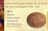 Comment vous servir de la force de vos balisages XML-TEI  X ML A ware I ndexing & R etrieval A rchitecture.