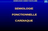 SEMIOLOGIE CARDIO-VASCULAIRE SEMIOLOGIE FONCTIONNELLE CARDIAQUE.