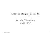 Cours 15_12_2005 1 Méthodologie (cours 2) Andrée Tiberghien UMR ICAR.