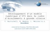Développement dun modèle numérique dIFS dans le cadre découlements à grande vitesse Y. Burtschell, M. Medale, L. Meister & J. Giordano Université de Provence,