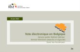 19 juin 2013 Vote électronique en Belgique Service public fédéral Intérieur Service Elections () David Van Kerckhoven.