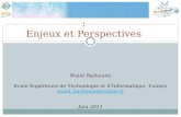Utilisation du TICE à lESTI : Enjeux et Perspectives Walid Barhoumi Ecole Supérieure de Technologie et dInformatique, Tunisie walid_barhoumi@yahoo.fr Juin.