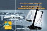 Loi n°2007-1199 du 10 août 2007 relative aux libertés et responsabilités des universités Carine MONLAUR-CREUX Direction des Affaires Juridiques.