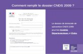 Comment remplir le dossier CNDS 2009 ? Le dossier de demande de subvention CNDS 2009 pour les Comités Départementaux et Clubs.