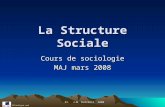 © IUTenligne.net Pr. J-M. Dutrénit 2008 La Structure Sociale Cours de sociologie MAJ mars 2008.
