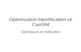 Optimisation-Identification et Cast3M Opérateurs et méthodes.