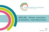 SRCAE, 3ème session datelier, introduction. Sommaire de la présentation LE SRCAE : quelques rappels Ses objectifs Cadrage général Quel forme pour le document.