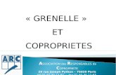 « GRENELLE » ET COPROPRIETES A SSOCIATION des R ESPONSABLES de C OPROPRIETE 29 rue Joseph Python – 75020 Paris tél 01.40.30.12.82 - fax 01.40.30.12.63.