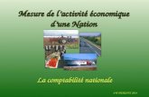 La comptabilité nationale Mesure de lactivité économique dune Nation J-M HENEFFE 2014.