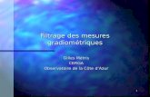 1 Filtrage des mesures gradiométriques Gilles Métris CERGA Observatoire de la Côte dAzur.