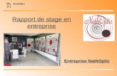 Entreprise NathOptic BIL Aurélien 3°1 Rapport de stage en entreprise.