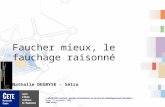 « Matériels routiers : quelles innovations au service du développement durable ». Mardi 22 septembre 2009 SEMR Blois Faucher mieux, le fauchage raisonné.