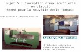 Sujet 5 : Conception d'une soufflerie en circuit fermé pour la nouvelle école (Ense3) Henda Djeridi & Stéphane Guillet Solutions existantes chères et peu.