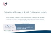 Activation chômage et droit à lintégration sociale Kristel Bogaerts – Ive Marx - Dieter Vandelannoote – Natascha Van Mechelen Centrum voor Sociaal Beleid.