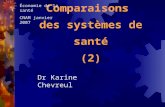 Comparaisons des systèmes de santé (2) Dr Karine Chevreul Économie de la santé CNAM janvier 2007.