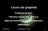 23 février 2007Cours de graphes 4 - Intranet1 Cours de graphes Problèmes de flots. Théorème du Max-flow – Min-cut. Algos de Ford-Fulkerson et Edmonds-Karp.