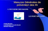 Mesures Générales de prévention des IN Cécile Mourlan Coordinatrice CCLIN-FELIN Réunion-Mayotte LHYGIENE DES MAINS LE PORT DE GANT.