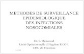 METHODES DE SURVEILLANCE EPIDEMIOLOGIQUE DES INFECTIONS NOSOCOMIALES Dr. S. Malavaud Unité Opérationnelle dHygiène R-LG-L CHU de Toulouse Avril 2006.
