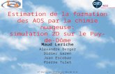 6 ème Réunion des utilisateurs Méso-NH 13-14 octobre 20111 Estimation de la formation des AOS par la chimie nuageuse: simulation 2D sur le Puy-de-Dôme.
